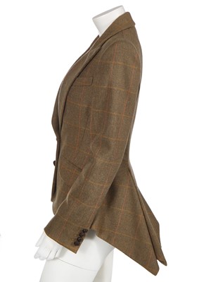 Lot 58 - An Alexander McQueen tweed hacking jacket, pre-collection, Autumn-Winter 2009-10