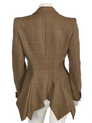 Lot 58 - An Alexander McQueen tweed hacking jacket, pre-collection, Autumn-Winter 2009-10