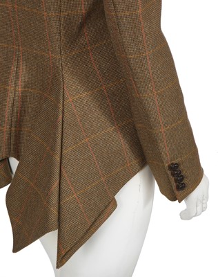 Lot 58 - An Alexander McQueen tweed hacking jacket, pre-collection, Autumn-Winter 2009-10