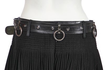 Lot 62 - An Alexander McQueen pleated showpiece skirt and belt, 'Scanners' collection, Autumn-Winter 2003-04