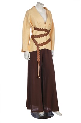 Lot 81 - A Thierry Mugler yellow and brown summer ensemble, circa 2000