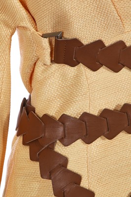 Lot 81 - A Thierry Mugler yellow and brown summer ensemble, circa 2000