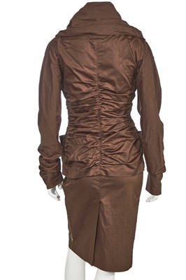 Lot 77 - A Jean-Paul Gaultier brown and red ensemble, early 2000s