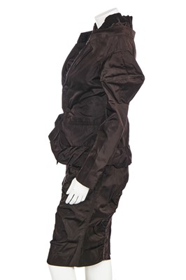 Lot 84 - An Yves Saint Laurent by Tom Ford brown skirt suit, early 2000s