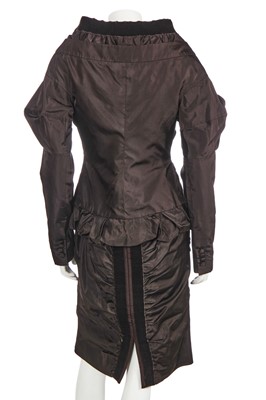 Lot 84 - An Yves Saint Laurent by Tom Ford brown skirt suit, early 2000s