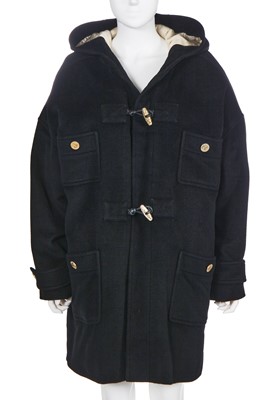 Lot 15 - A Chanel black wool duffle coat, late 1980s