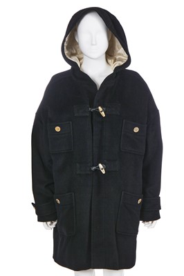 Lot 15 - A Chanel black wool duffle coat, late 1980s
