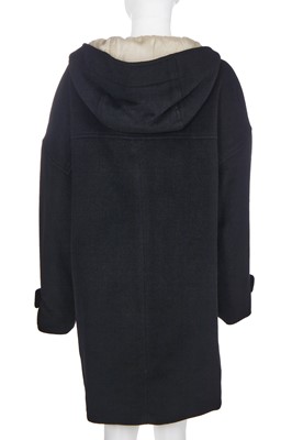 Lot 15 - A Chanel black wool duffle coat, late 1980s