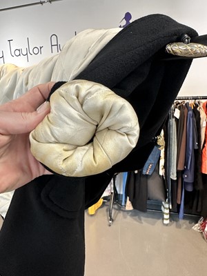 Lot 15 - A Chanel black wool duffle coat, late 1980s