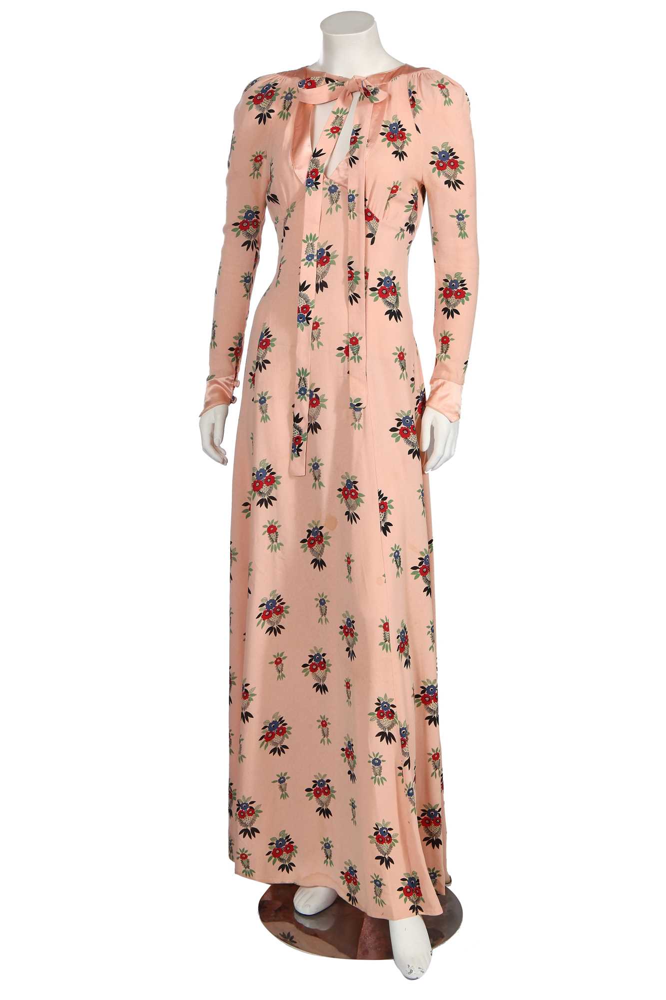 Lot 276 - An Ossie Clark/Celia Birtwell for Radley printed moss-crêpe dress, 1970s