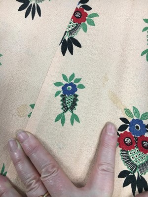 Lot 276 - An Ossie Clark/Celia Birtwell for Radley printed moss-crêpe dress, 1970s