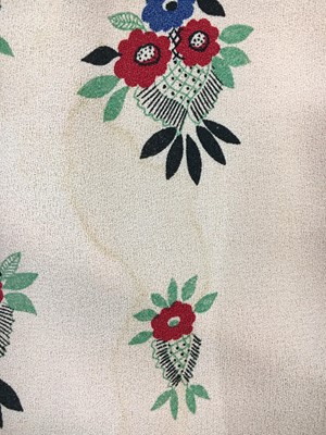 Lot 276 - An Ossie Clark/Celia Birtwell for Radley printed moss-crêpe dress, 1970s