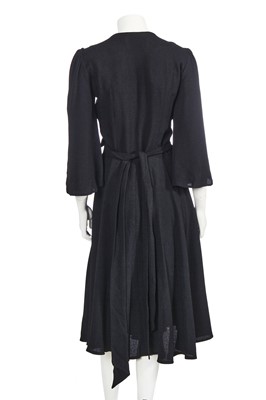 Lot 286 - A Biba black dress and an Ossie Clark for Radley blue dress, 1970s