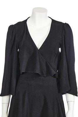 Lot 286 - A Biba black dress and an Ossie Clark for Radley blue dress, 1970s