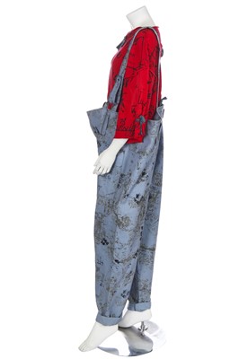 Lot 201 - A rare Anne Smith printed cotton ensemble, early 1980s