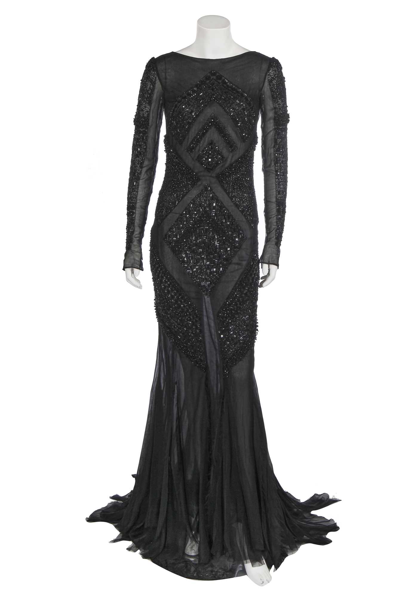 Lot 39 - An Emilio Pucci black beaded evening gown, Autumn-Winter 2012-13