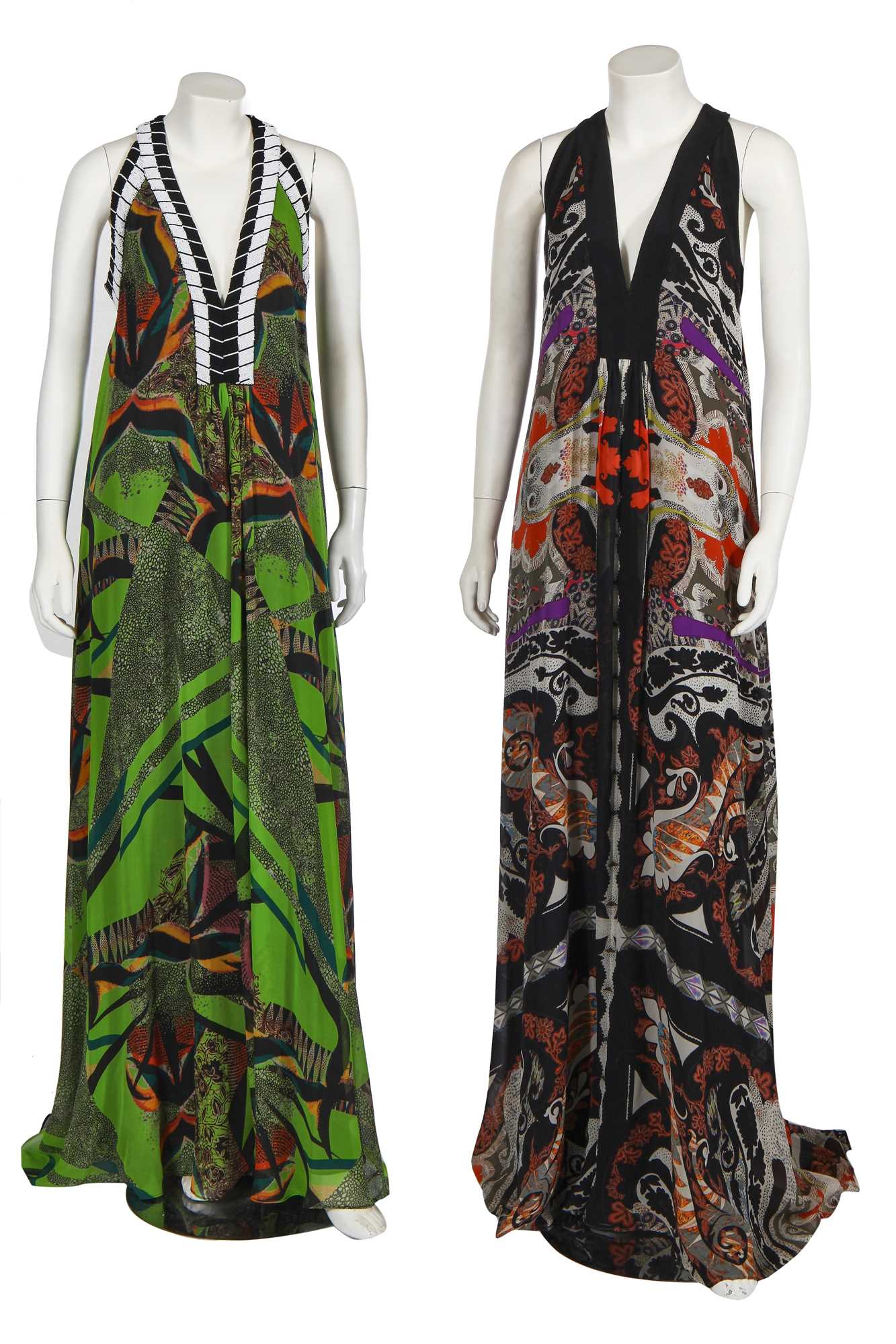 Lot 35 - Two Etro silk chiffon gowns, modern