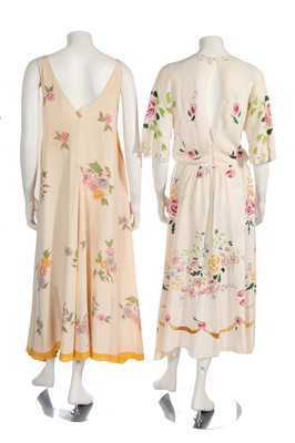 Lot 298 - Two Chloé crêpe de chine floral print dresses, early 1970s