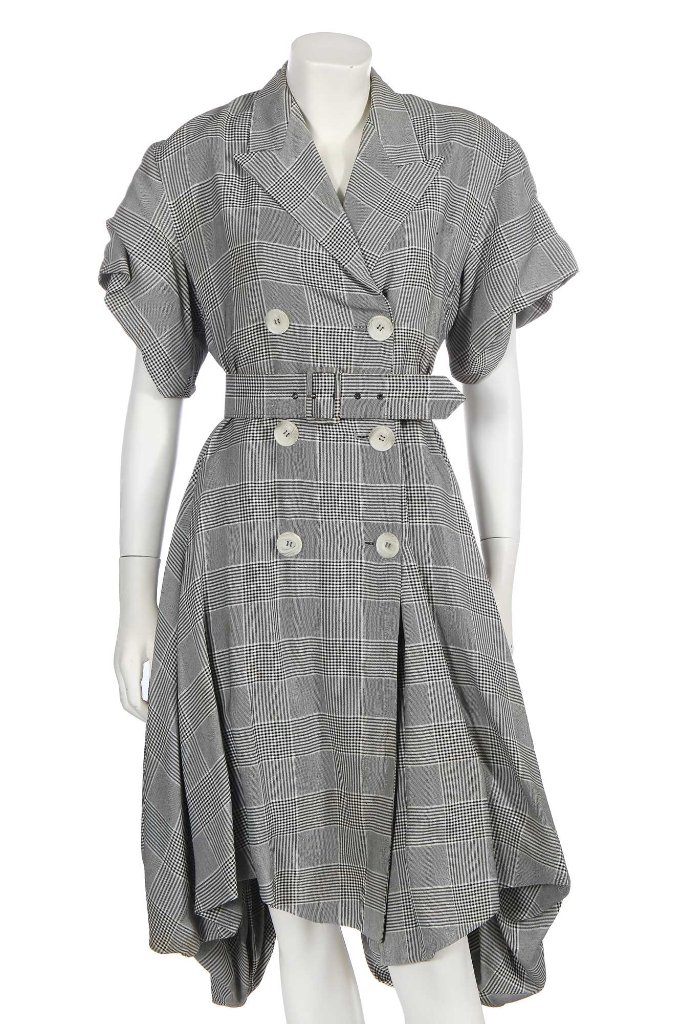 Lot 202 - A John Galliano Prince of Wales check dress, Blanche DuBois collection, Spring-Summer, 1988