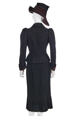 Lot 204 - A John Galliano black and brown skirt suit, Spring-Summer 1989