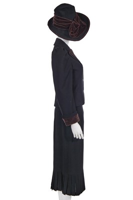 Lot 204 - A John Galliano black and brown skirt suit, Spring-Summer 1989