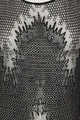 Lot 370 - Two black lace flapper dresses, 1920s