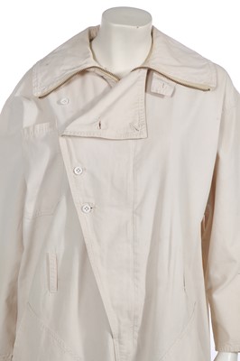 Lot 209 - A Katharine Hamnett ivory canvas jumpsuit, 1980s