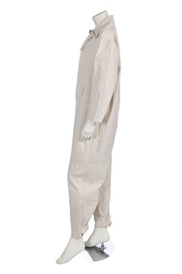 Lot 209 - A Katharine Hamnett ivory canvas jumpsuit, 1980s