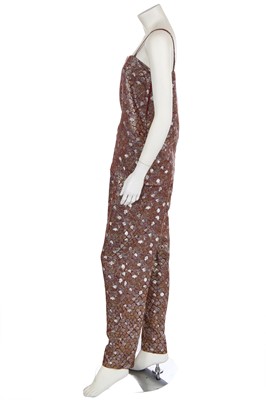 Lot 250 - A Christian Dior two-piece lamé ensemble, circa 1970