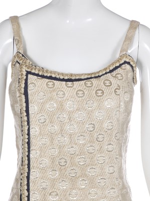 Lot 1 - A Gabrielle Chanel haute couture gold lamé dress and jacket, probably Autumn-Winter 1965-66