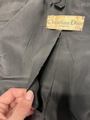 Lot 391 - A Christian Dior haute couture black wool day suit, probably Autumn-Winter 1949-50