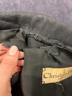 Lot 391 - A Christian Dior haute couture black wool day suit, probably Autumn-Winter 1949-50