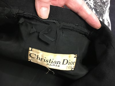 Lot 391 - A Christian Dior haute couture black wool day suit, probably Autumn-Winter 1949-50