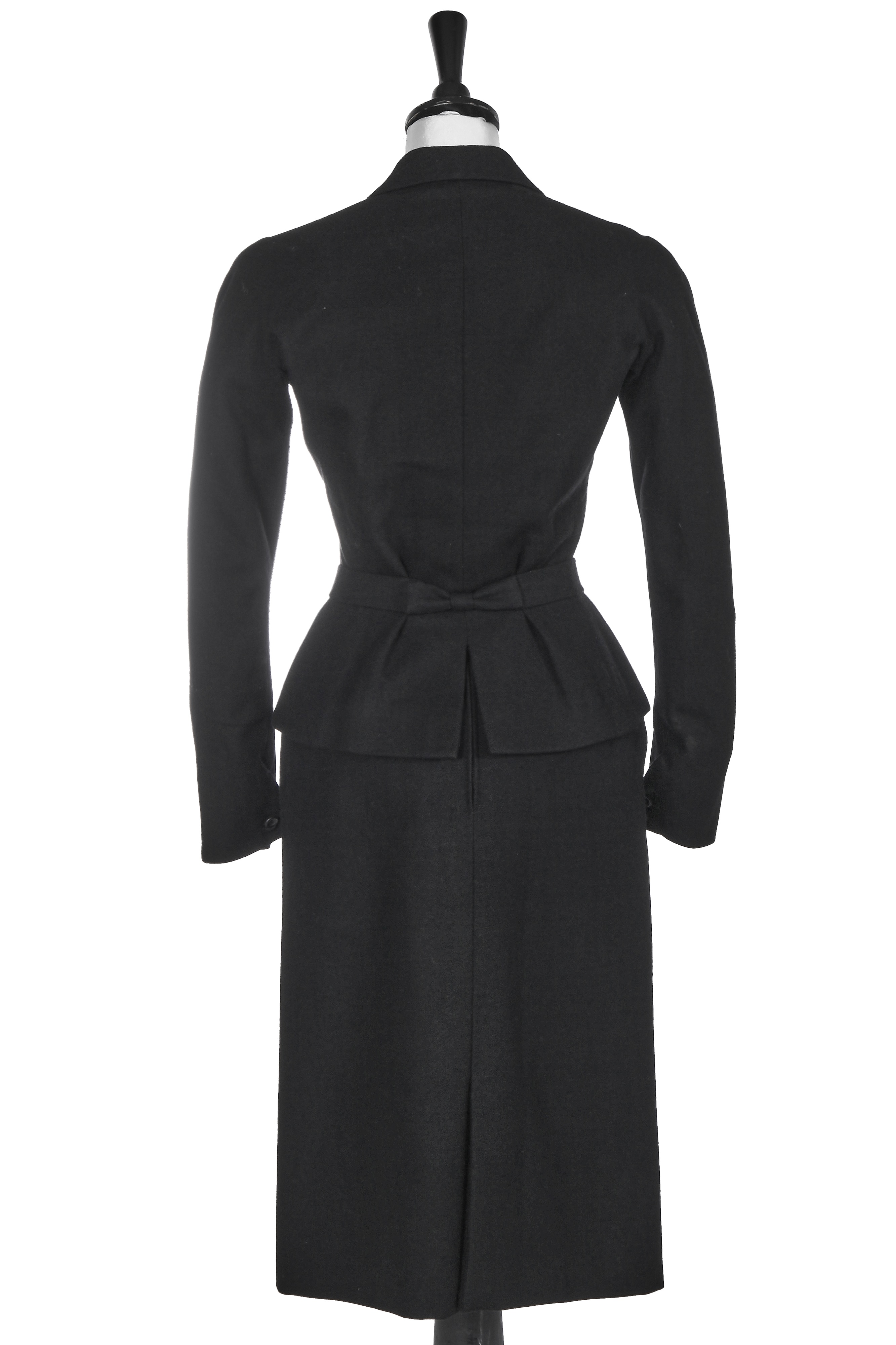 Lot 391 - A Christian Dior haute couture black wool