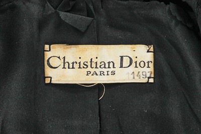 Lot 391 - A Christian Dior haute couture black wool day suit, probably Autumn-Winter 1949-50