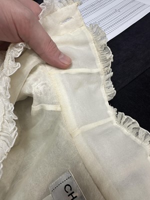 Lot 7 - A Chanel pleated white organza tunic/blouse, 'Paris-Dallas' collection, Métiers d'Art, Pre-Fall 2014