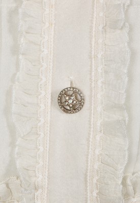 Lot 7 - A Chanel pleated white organza tunic/blouse, 'Paris-Dallas' collection, Métiers d'Art, Pre-Fall 2014