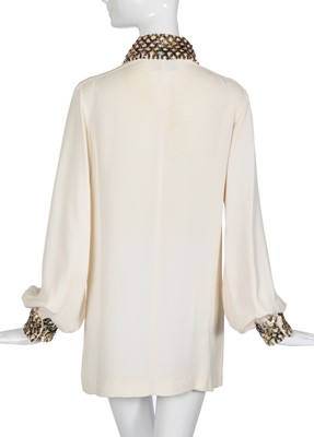 Lot 8 - A Chanel ivory silk-crêpe jacket, 'Paris-Rome' collection, Métiers d'Art, Pre-Fall 2016