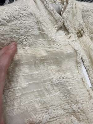 Lot 15 - A fine Chanel ivory chiffon tweed jacket, Autumn-Winter 2006-07