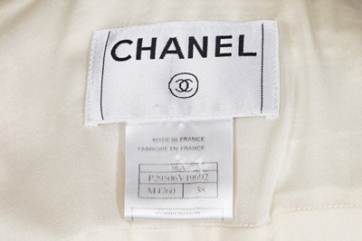 Lot 15 - A fine Chanel ivory chiffon tweed jacket, Autumn-Winter 2006-07