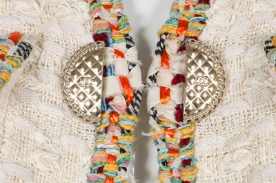 Lot 21 - A Chanel ivory summer tweed jacket, 'Cruise Cuba' collection, Cruise 2017
