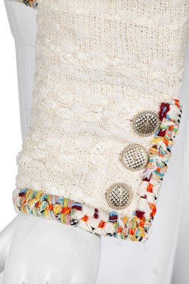 Lot 21 - A Chanel ivory summer tweed jacket, 'Cruise Cuba' collection, Cruise 2017