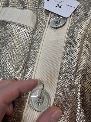 Lot 24 - A Chanel perforated metallic lambskin leather jacket, probably 'Paris-Cosmopolite' collection, Métiers d'Art, Pre-Fall 2017