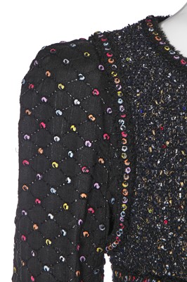 Lot 25 - A Chanel black and multicolour sequin fantasy tweed jacket, Autumn-Winter 2017-18
