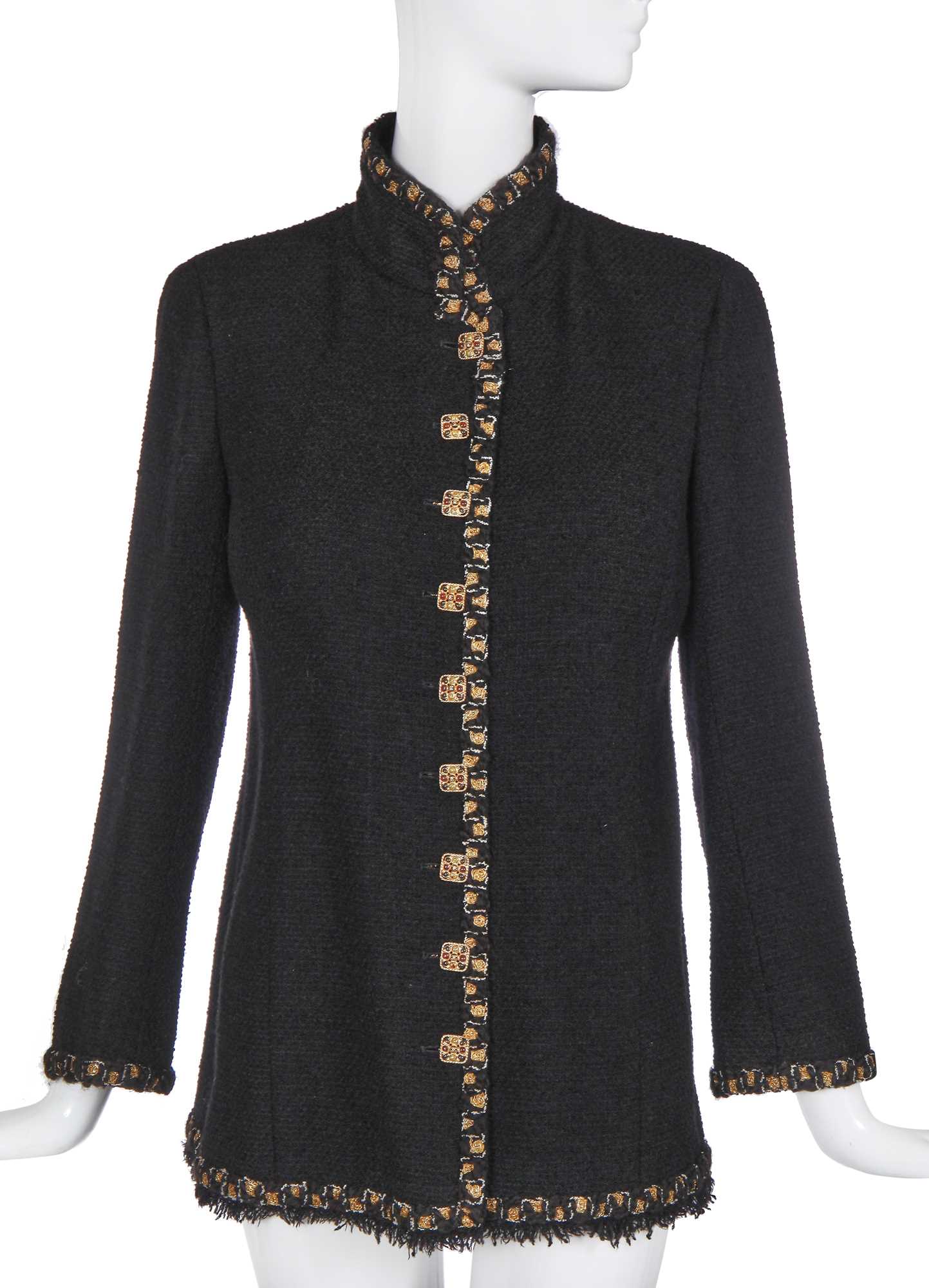 Lot 26 - A Chanel black bouclé wool jacket, 'Paris-Byzantium' collection, Métiers d'Art, Pre-Fall 2011