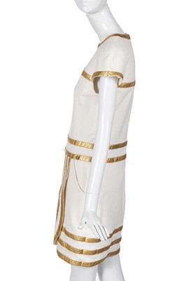 Lot 28 - A Chanel white silk blend terrycloth dress, 'Eygptomania' collection, Métiers d'Art, Pre-Fall 2019