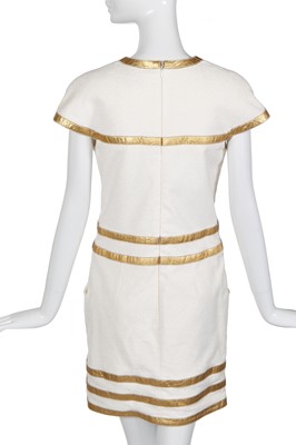 Lot 28 - A Chanel white silk blend terrycloth dress, 'Eygptomania' collection, Métiers d'Art, Pre-Fall 2019