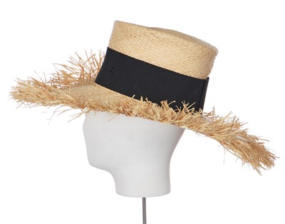 Lot 41 - A Chanel straw hat, Spring/Summer 2019