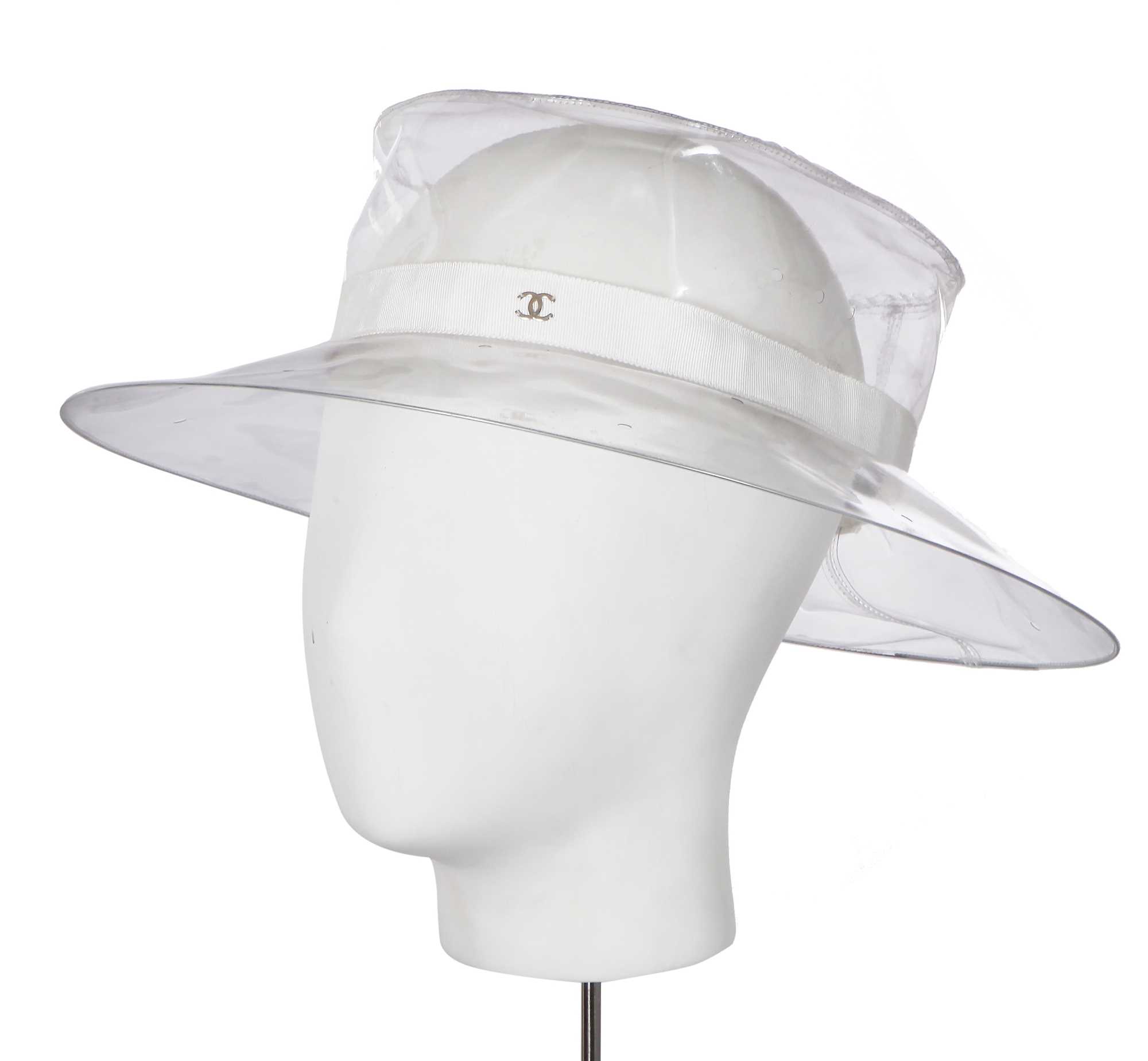 Lot 42 - A Chanel clear vinyl hat, Spring-Summer 2018