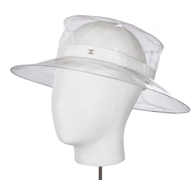 Lot 42 - A Chanel clear vinyl hat, Spring-Summer 2018